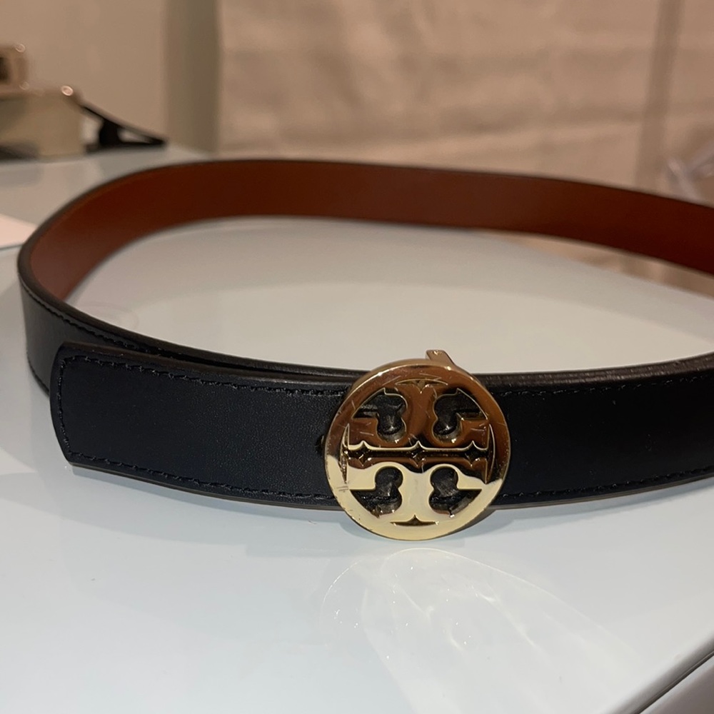 TORY BURCH SKINNY DOUBLE T BELT